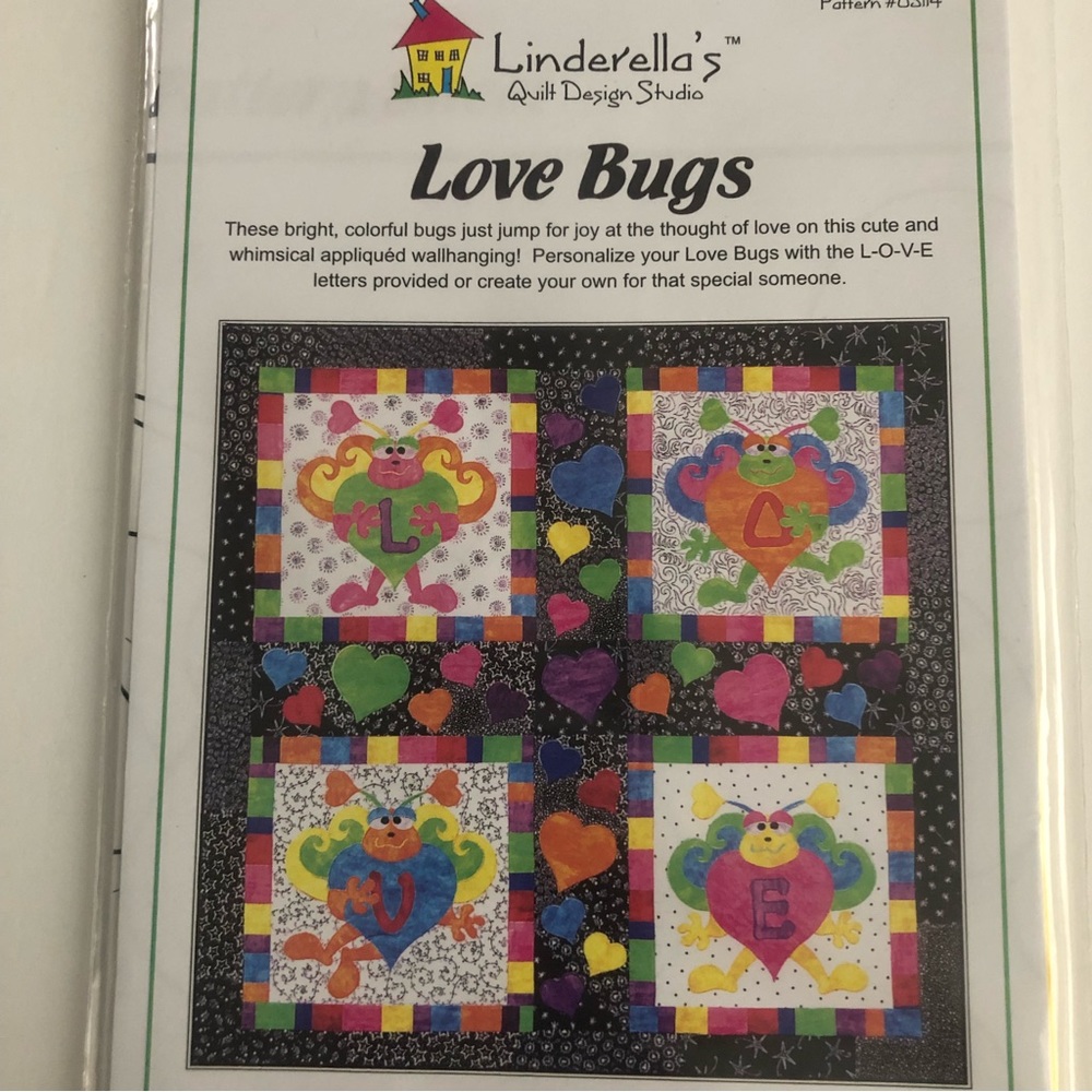 4/$15 Quilt Pattern Love Bugs